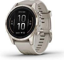 Garmin Epix Pro (Gen 2) 42 mm beige/oro morbido con cinturino in silicone beige [Wi-Fi, Sapphire]