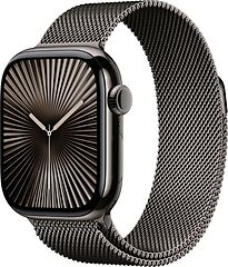 Apple Watch Series 10 42 mm Cassa in Titanio  Ardesia con Cinturino Loop in Maglia Milanese colore Ardesia [Wi-Fi + Cellulare]