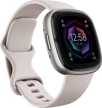 Comprar Fitbit Sense 2 40 mm platino con correa de silicona blanca