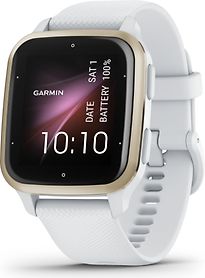 Garmin Venu Sq 2 40 mm oro con cinturino in silicone color bianco