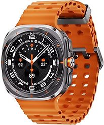 Samsung Galaxy Watch Ultra 47 mm Cassa in titanio colore titanium gray con Cinturino Marine Band orange [WiFi + cellulare]