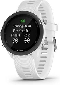 Garmin Forerunner 245 Music wit met een witte siliconen polsband - refurbished