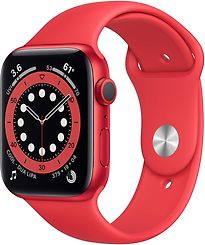 Apple Watch Series 6 44 mm kast van rood aluminium met rood sportbandje [wifi, (PRODUCT) RED Special Edition]