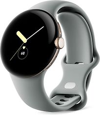 Montre Connectée Google Pixel Watch Lte Doré Avec Bracelet Sport Vert Sauge