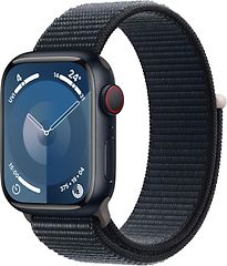 Image of Apple Watch Series 9 41 mm aluminium kast middernacht op solobandje middernacht [Wi-Fi + Cellular] (Refurbished)