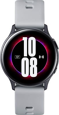 Samsung Galaxy Watch Active2 40 mm Cassa in alluminio nera con cinturino sport nero [Wi-Fi, Under Armour Edition]