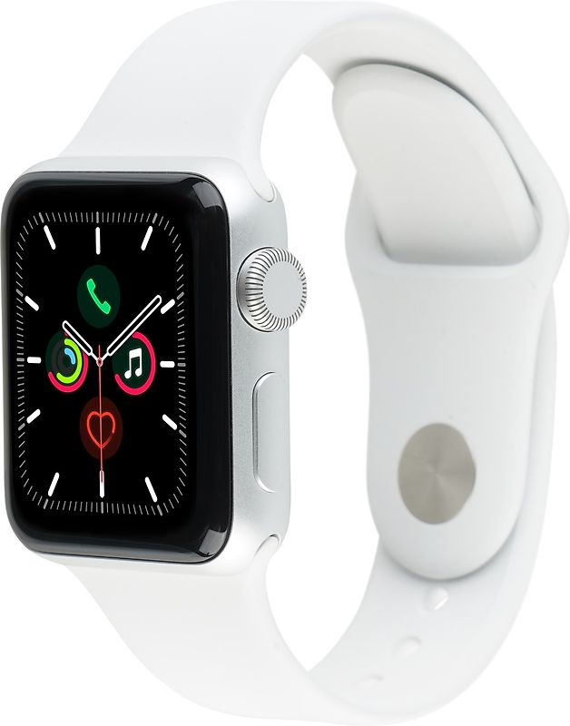 Rebuy Apple Watch Series 3 38 mm aluminium zilver met sportarmband wit [wifi] aanbieding