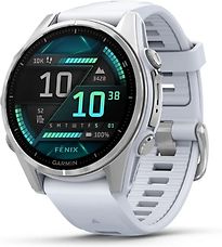 Garmin Fenix 8 43 Mm Argent Avec Bracelet En Silicone Pierre Blanche [Wi-Fi]