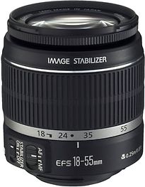 Image of Canon EF-S 18-55 mm F3.5-5.6 IS 58 mm filter (geschikt voor Canon EF-S) zwart (Refurbished)
