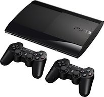 Sony PlayStation 3 super slim 12 GB SSD  [incl. 2 draadloze controllers] zwart