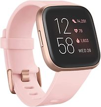 Fitbit Versa 2 40 mm Cassa in alluminio rame rosa cinturino in silicone rosa cipria [Wi-Fi]