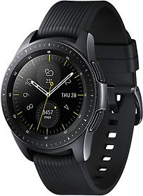 Samsung Galaxy Watch 42 mm nero am Cinghia in silicone nero [Wi-Fi + 4G]