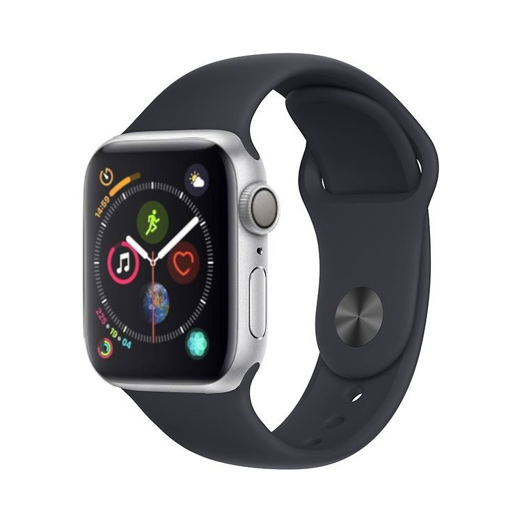 Apple Watch Series 4 40 mm Aluminiumgehause silber am Sportarmband schwarz Wi Fi verkaufen rebuy