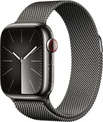 Apple Watch Series 9 Cassa in Acciaio inossidabile 41 mm color Grafite con Loop in maglia milanese Grafite [Wi-Fi + Cellulare]