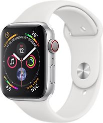Apple Watch Serie 4 44 mm cassa in alluminio argento con Loop sportivo bianco [Wi-Fi + Cellular]