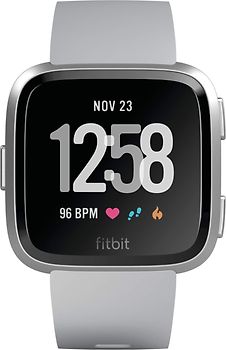 Comprar Fitbit Versa 34mm aluminium plata con correa de silicona