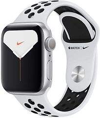 Apple Watch Nike Series 5 40 mm Cassa in Alluminio argento con Cinturino Nike Sport color platino/nero [WiFi]
