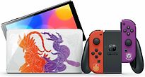 Image of Nintendo Switch OLED 64 GB [Pokemon Scarlet & Violet Editie incl. controller rood/paars] wit (Refurbished)