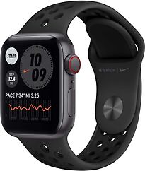 Image of Apple Watch Nike SE 40 mm kast van spacegrijs aluminium met grijs/zwart sportbandje van Nike [wifi + cellular] (Refurbished)