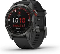 Garmin Fenix 7S 42 mm grigio ardesia con cinturino in silicone color nero [Wi-Fi, Solar Edition]