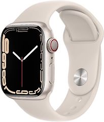 Apple Watch Series 7 41 mm Cassa in alluminio color stella polare con Cinturino Sport stella polare [Wi-Fi + Cellular]