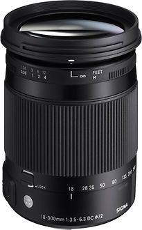 Image of Sigma 18-300 mm F3.5-6.3 DC Macro OS HSM Contemporary 72 mm filter (geschikt voor Canon EF) zwart (Refurbished)