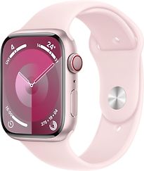 Apple Watch Series 9 Cassa in Alluminio 45 mm color Rosa con Cinturino Sport  S/M Rosa confetto [Wi-Fi + Cellulare]