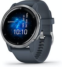 Montre Connectée Garmin Collection Venu 2 Argent Avec Bracelet Bleu