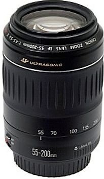 Canon EF 55-200 mm F4.5-5.6 USM II 52 mm Obiettivo (compatible con Canon EF) nero
