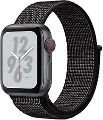 Image of Apple Watch Nike+ Series 4 40 mm aluminium spacegrijs met geweven Nike sportbandje [wifi + cellular] zwart (Refurbished)
