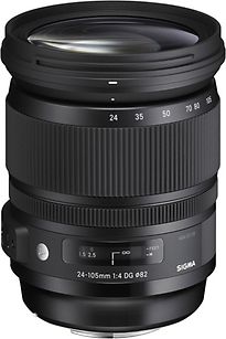 Sigma A 24-105 mm F4.0 DG HSM OS 82 mm Obiettivo (compatible con Canon EF) nero