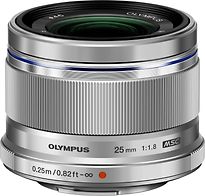 Olympus 25 mm F1.8 46 mm Obiettivo (compatible con Micro Four Thirds) argento