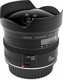 Image of Canon EF 15 mm F2.8 Fisheye (geschikt voor Canon EF) zwart (Refurbished)