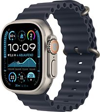 Apple Watch Ultra 2 49 mm Cassa in Titanio Naturale con Cinturino Ocean colore Blu Navy [Wi-Fi + Cellulare]