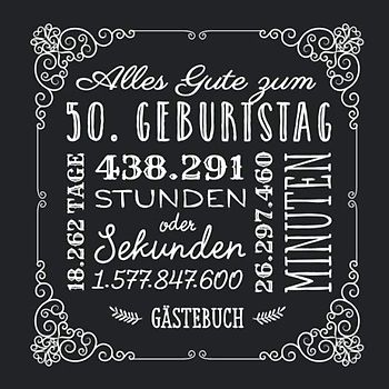 Alles Gute zum 50. Geburtstag Gästebuch zum 50.Geburtstag für Mann