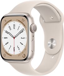 Apple Watch Series 8 45 mm Cassa in alluminio colore beige con Cinturino Sport beige [Wi-Fi]