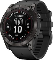 Garmin Fenix 7X Pro 51 mm carbonio nero titanio con cinturino sport nero [Wi-Fi, Sapphire Solar Edition]
