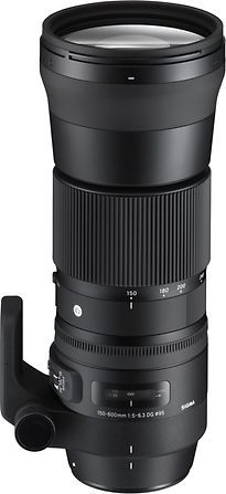 Sigma C 150-600 mm F5.0-6.3 DG HSM OS 95 mm Obiettivo (compatible con Canon EF) nero