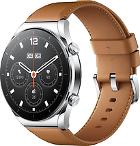 Xiaomi Watch S1 46 mm argento con Cinturino in Pelle marrone [WiFi]