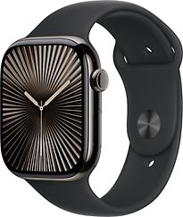 Apple Watch Series 10 46 mm Cassa in Titanio Ardesia con Cinturino Sport M/L colore Nero [Wi-Fi + Cellulare]