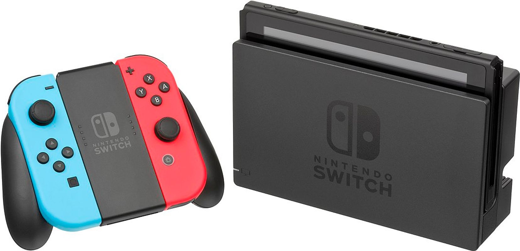 Rebuy Nintendo Switch 32GB [nieuwe editie 2019 incl. controller roodblauw] zwart aanbieding