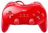 Nintendo Wii Classic Controller Pro rosso