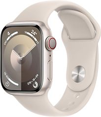 Image of Apple Watch Series 9 41 mm aluminium kast sterrenlicht op sportbandje M/L sterrenlicht [Wi-Fi + Cellular] (Refurbished)
