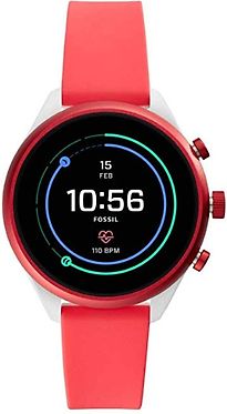 Fossil Sport 41 mm rood met silicone bandje rood [wifi]