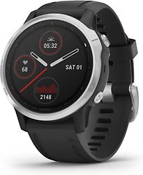 Montre Connectée Garmin Fenix 6S Argent Avec Bracelet Noir