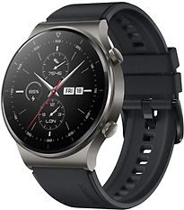 Image of Huawei Watch GT 2 Pro 47 mm grijs met nachtzwart siliconenarmband (Refurbished)