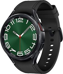 Samsung Galaxy Watch6 Classic 47 mm Cassa in acciaio inossidabile color black con Cinturino di pelle S/M graphite [WiFi + 4G]