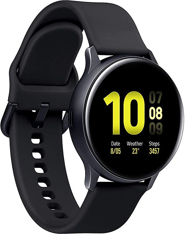 Refurbished Samsung Galaxy Watch Active2 40 mm aluminium kast zwart op sportbandje black wifi 4G kopen rebuy