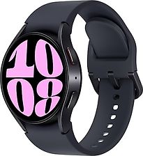 Samsung Galaxy Watch6 40 mm aluminium kast graphite op sportbandje S/M graphite [wifi + 4G]