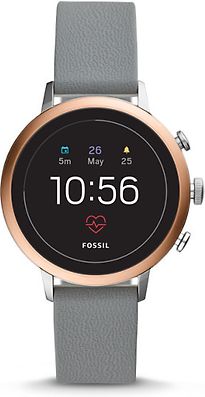Fossil Venture HR 40 mm rosÃ©oro am Cinghia in silicone grigio [Wi-Fi, 4. Generazione]